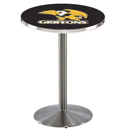 Holland Bar Stool Co 36" Stainless Steel Missouri Western State Pub Table L214S3628MOWSt